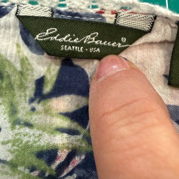 Eddie Bauer Floral Midi Dress Size 6 Cottagecore Summer Lightweight Cotton - Picture 5 of 10